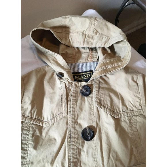E-Land American Classic size 160/84A Girls size Large Tan Coat (needs Ironing) - Picture 4 of 9